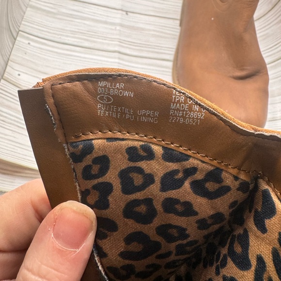 Steve Madden Girl Boots Brown and Gold size 5 - Picture 6 of 6